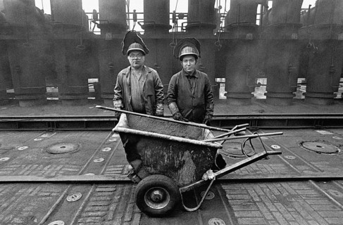 Workers at the Zollverein coking plant. The coking plant was discontinued in 1993. Together with