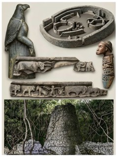 Art treasures from Zimbabwe around 1892, African art, folk art, symbolism, artwork, handicraft,
