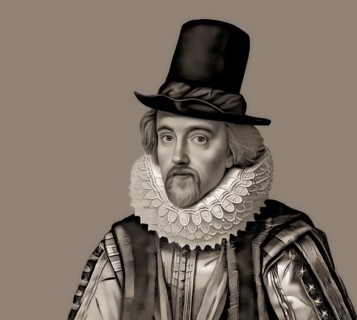 Portrait of Sir Francis Bacon, Baron Baco of Verulam, 1561 - 1626, English lawyer, statesman,