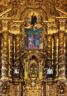 Porto Cathedral, view of the altar, Sé do Porto, UNESCO World Heritage Site, Porto, Portugal