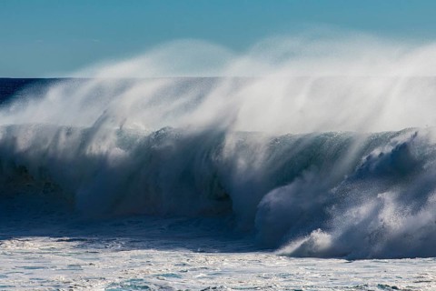 Waves on the ocean off Madeira, Jardim do Mar, Madeira, Portugal