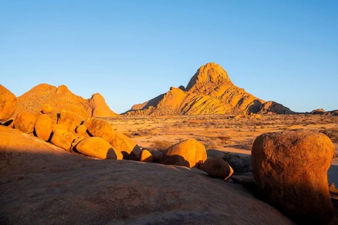 Morning, Pontok Mountains, Große Spitzkoppe, Spitzkoppe, Große Spitzkuppe Nature Reserve, Namibia