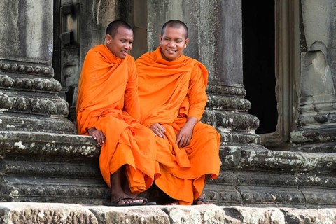 Asia, Southeast Asia, Cambodia, temples, temples, Angkor Wat, Buddhism, monks, Buddhist monks