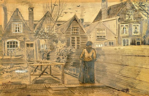 Houses Seen From The Back Window Of Sien's Mother's House (1882), Houses seen from the back window