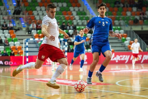 LUBIN, POLAND - MARCH 12, 2025: Futsal match European Championship qualifiers Poland - Moldova 3:0.