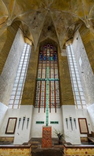 Interior photo, St Mary's Church in the old town of Stralsund, Mecklenburg-Western Pomerania,