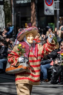 Participants dressed up as jesters from the guest canton of Schwyz, jesters' symposium of the