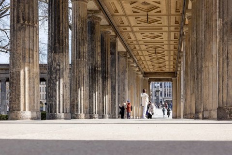 Museum Island Berlin. Colonnade courtyard. Berlin, Germany