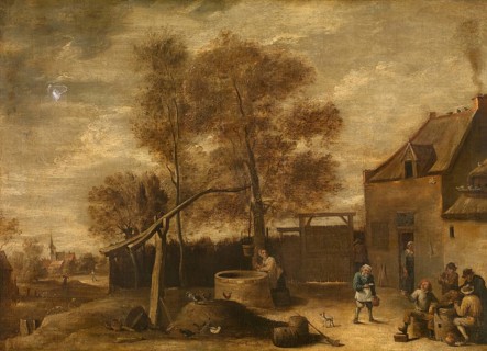 On the Farm, painting by David Teniers (baptised 15 December 1610 in Antwerp, died 25 April 1690 in