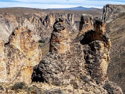 Rock formations, Sendero Los Balcones, hiking trail along the canyon rim of the Rio Pinturas,