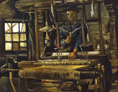 A Weaver's Cottage (1884), Painting by Vincent Willem van Gogh (born 30 March 1853 in