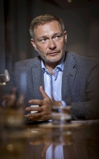 Christian Lindner (FDP), Federal Minister of Finance, recorded during an interview in his office at