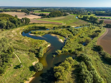 Datteln, North Rhine-Westphalia, Germany - Lippe, river and floodplain development of the Lippe