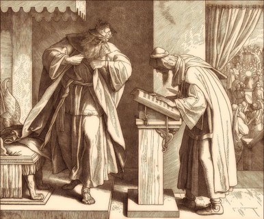 Josiah hearing the book of the law, Old Testament, by Julius Schnorr von Carolsfeld