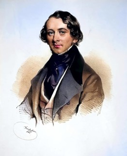 Josef Lidel, song composer, c. 1840, Historic, digitally restored reproduction from a 19th century