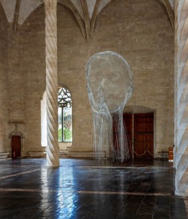 Jaume Plensa, art exhibition in the halls of La Llotja, former trade exchange, Palma de Majorca,