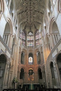 Interior of Norwich cathedral church, Norwich, Norfolk, England, UK