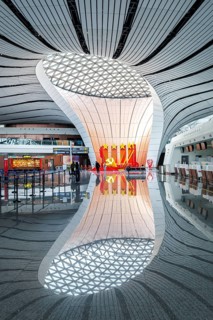 Terminal of the new Beijing Daxing New International Airport (PKX) in Beijing, China