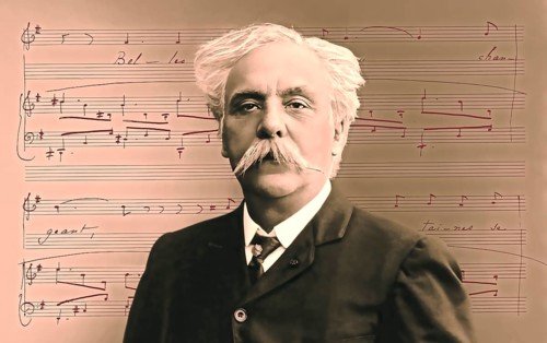 Portrait of Gabriel Fauré, 1845-1924, French composer, digitally edited according to a photograph
