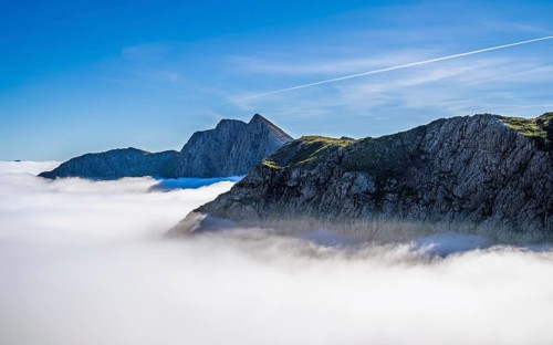 Snowdon Massif, Snowdon Range, Snowdonia, North Wales, UK