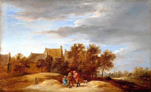By the wayside (1645), painting by David Teniers (baptised 15 December 1610 in Antwerp, died 25