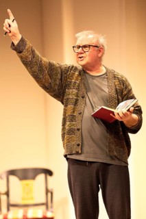 Joachim Krol (Wolfgang), Sophia oder das Emde der Humanisten, German premiere, photo rehearsal on