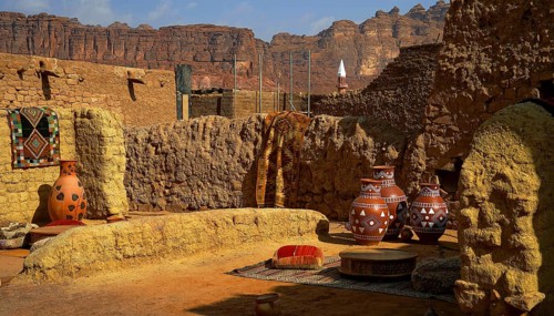Al Ula, Old Town, Building, Architecture, Courtyard, Garden, Middle East, Saudi Arabia, Arabian