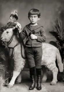 Portrait of Franz Kafka as a child, 5 years old, German-speaking Bohemian novelist, digitally