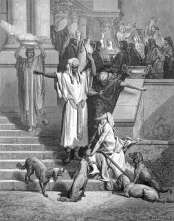 Poor Lazarus and the rich man, Luke chapter 16, verse 19, money, wealth, luxury, abject poverty,