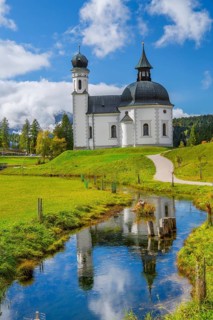 Seekirchl on the outskirts of the village, Seefeld in Tyrol, Seefeld Plateau, Tyrol, Austria