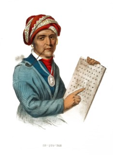 American Indian, Native American, Se-Quo-Yah, Chief of the Creek Tribe, United States of America,