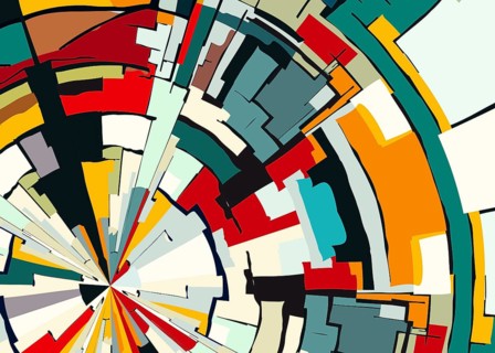 Decorative abstract art background illustration, vector template