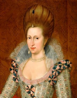 Anne of Denmark, 1574 - 1619, wife of James VI and I, James Charles Stuart, 1566 – 1625, King of