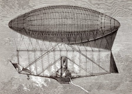 Der schiffbare Ballon, entwickelt von Stanislas Charles Henri Dupuy de Lôme, einem französischen