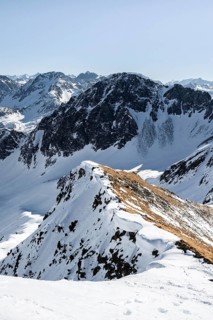 Summit of the Mitterzeigerkogel in winter, Sellraintal, Kühtai, Tyrol, Austria