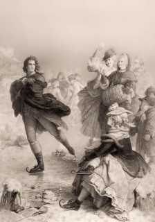 Johann Wolfgang von Goethe on the ice as lawyer in Frankfurt a. M., after Wilhelm von Kaulbach