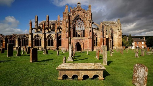 Europe, Scotland, Great Britain, England, landscape, Melrose Abbey, monastery, Melrose