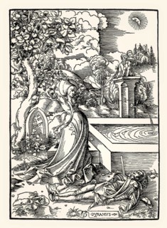 Pyramus and Thisbe, Urs Graf, 16th century, digitally restored