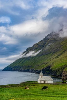 Vidareidi church in Vidoy, Faroe islands, Denmark