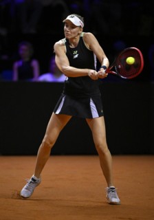 Elena Rybakina (KAZ) Action, Tennis, Porsche Cup 2024, Porsche Arena, Stuttgart, Baden-Württemberg,