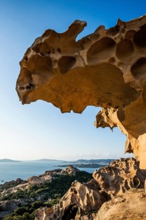 Bizarre granite rocks, Roccia dell Orso, sunset, Capo d'Orso, Palau, Costa Smeralda, Sardinia,