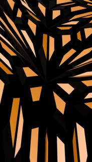 A visually captivating 3D render featuring a complex geometric pattern in black and gold for a