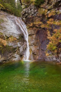 Goessl waterfalls, first fall, Malta valley, Carinthia, Austria