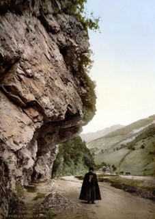 The road, near Passanaur, Groussie, Georgia, Russia, c. 1890, Historic, digitally enhanced