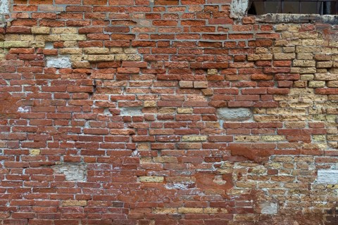 Structure, weathered brick wall, Italy