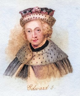 Edward V. 1470, 1483 Short-lived and uncrowned King of England from the book Crabbs Historical