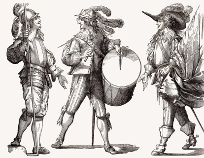 Französische Garde, 1635, Sergent, Piquier, Musketier