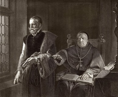 Count of Egmont, Prince of Gavere, before his execution in the Grand Place in Brussels, June 5,