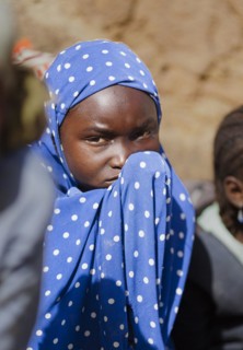 Portrait of a little girl in the community of Maraban Dare, in Plateau state, 07/02/2024