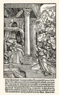 Annunciation to the Blessed Virgin Mary, 16th century, Hans Leonhard Schäufelein, digitally